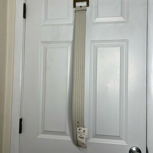 Zara Off-White Textured Wide Belt